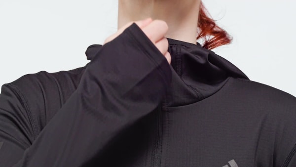 Svart Own The Run Winterized Hooded Half-Zip