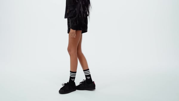 Black DENIM GRAPHIC SHORTS