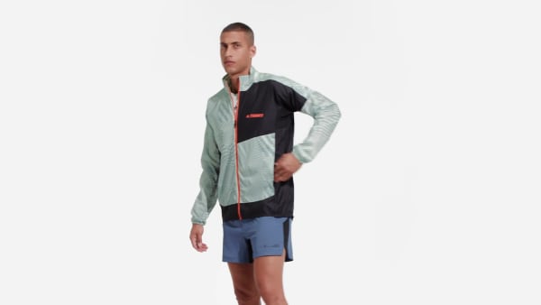 zelená Bunda Terrex Trail Running Printed Wind