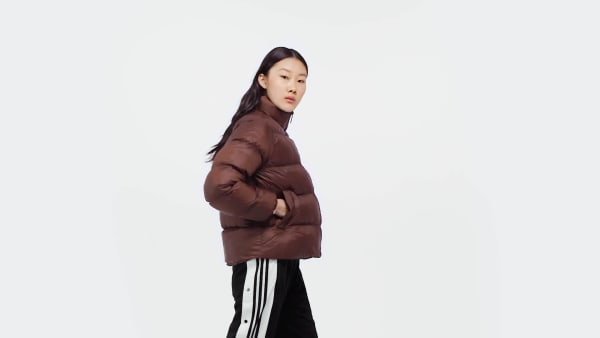 Marrone Giacca imbottita adicolor Short