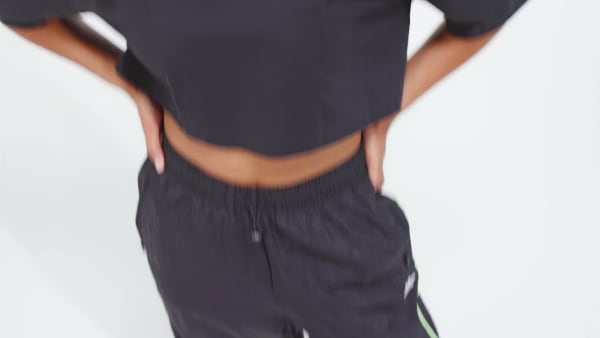 Nero Pantaloni Loose Parachute