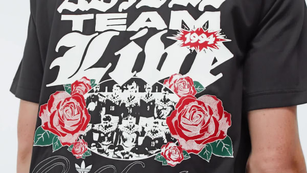 Negro REMERA GFX ROSES