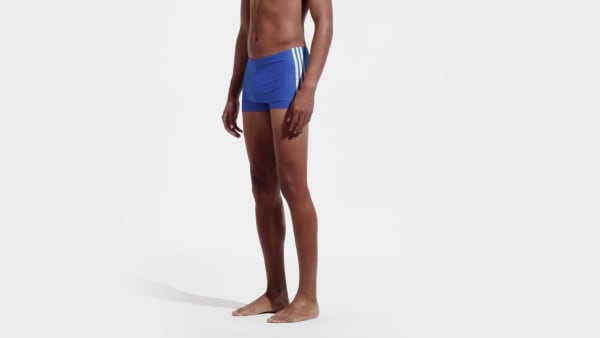 Bleu Boxer de natation classique 3-Stripes