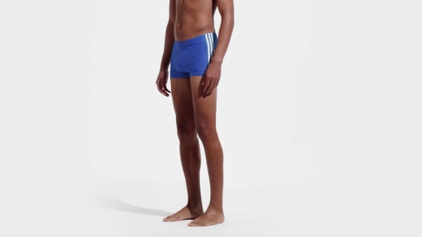 Blau Classic 3-Streifen Boxer-Badehose