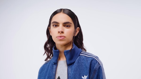 Blau 3-STREIFEN JEANS-BLEISTIFTROCK