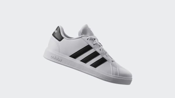 Adidas Grand Court 2.0 Shoes White Black Kids 35