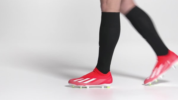 Red X Crazyfast League Laceless Firm Ground Boots