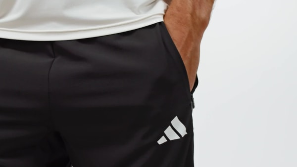 สีดำ กางเกงขายาวผ้าทอ Icon 3-Stripes