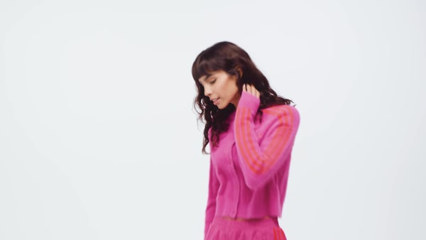 roze Fluffy Knitted Vest