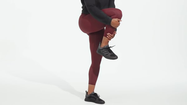 adidas Optime Power 7/8 Leggings - Burgundy