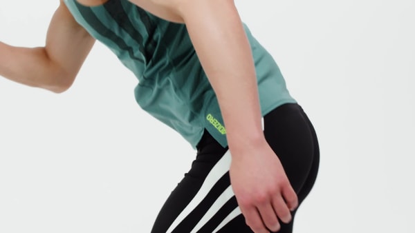 Schwarz Adizero Archive Running kurze Leggings