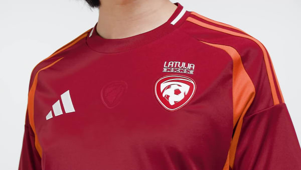 Burgundy Latvia 24 Home Jersey
