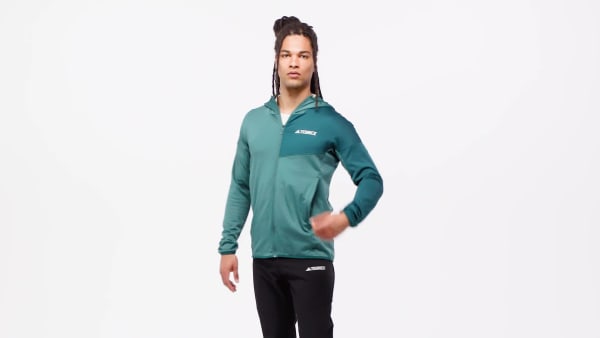 Verde Campera con capucha ligera de polar Terrex Xperior CLIMAWARM
