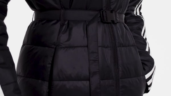 cerná Bunda Hooded Premium Long Slim LA664