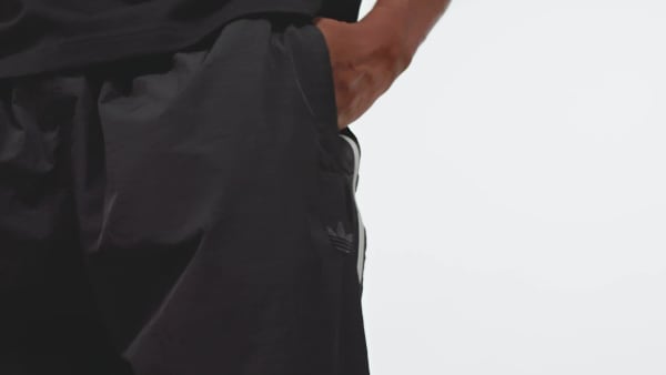 Czerń Spodnie Fashion Side Mesh Zip