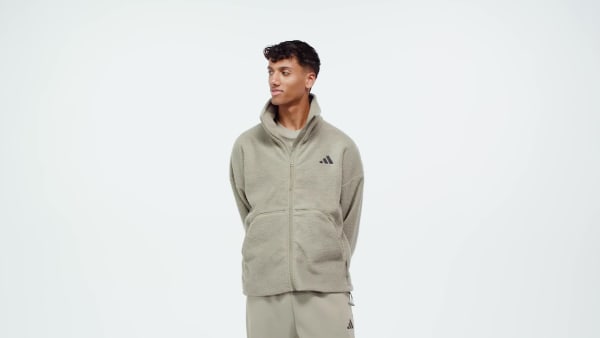 Πράσινο City Tech High Pile Fleece Full-Zip Μπουφάν