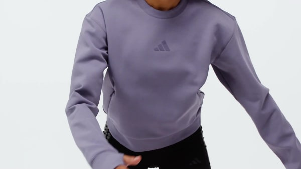 fialová Mikina Designed-for-Training Warm-Up Crewneck