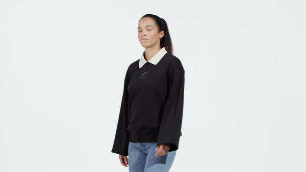 Black All Blacks Rugby Long Sleeve Lifestyle Sweatshirt