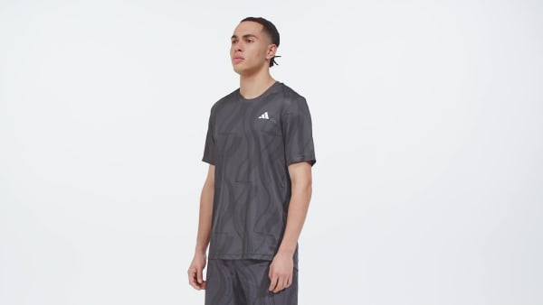 Gris Camiseta Club para Tenis Estampada