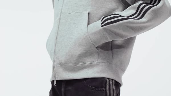 Gri adidas Adicolor Spacer Geniş Kapüşonlu Üst