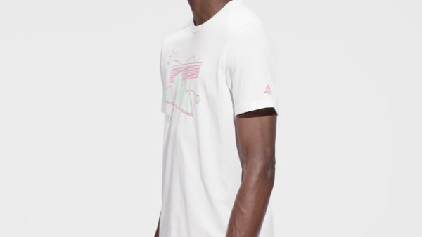 White AEROREADY Tennis Graphic Tee CN883