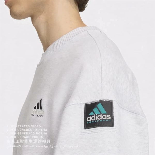 Gris POLERÓN ADIDAS EQUIPMENT DE CUELLO REDONDO ACANALADO