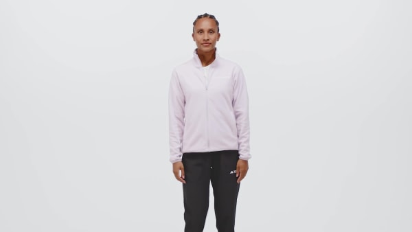 Purple Multi Essentials Full-Zip Fleece Jacket