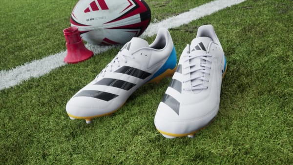 Blanco Zapatos de Rugby RS15 Terreno Firme