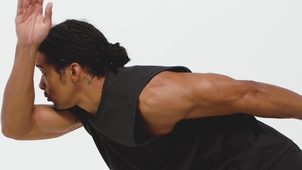 Black D4T X Sleeveless Tank Top