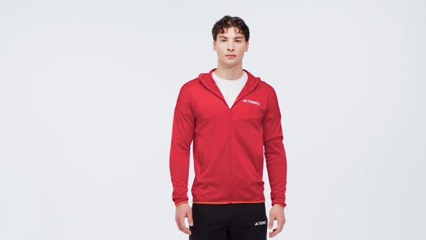 Czerwony Kurtka Terrex Xperior CLIMAWARM Light Fleece Hooded