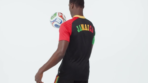 Schwarz Jamaika 26 x Bob Marley Pre-Match Auswärtstrikot