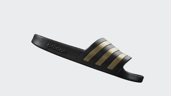 Black Adilette Aqua Slides