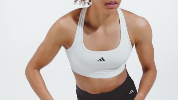 White Powerreact Training Medium-Support Bra