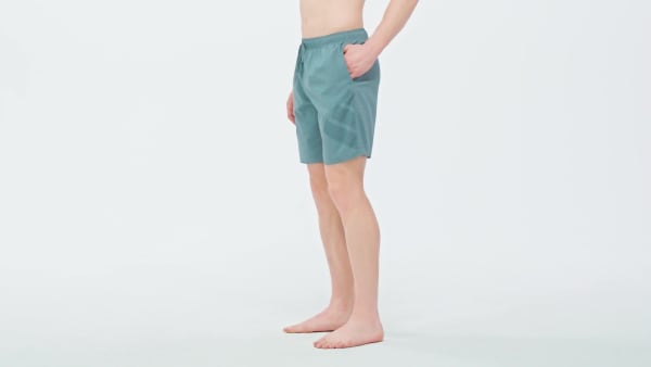 Green Big Bars Shorts 8-Inch