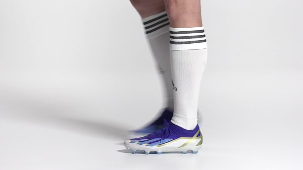 Azul Calzado de Fútbol X Crazyfast Messi Elite Terreno Firme