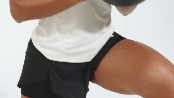 Negro Shorts 2 en 1 diseñados para entrenar