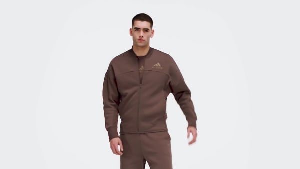 Brun Studio Lounge Fleece-træningstop HQ434