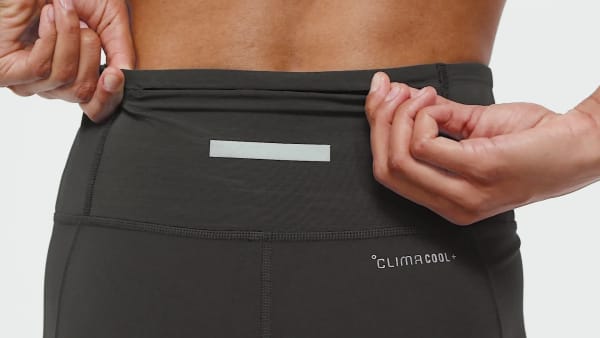 adidas Running Adi365 CLIMACOOL+ ショート レギンス 送関込 adidas Adi365 Running CLIMACOOL+ Short Leggings - Black