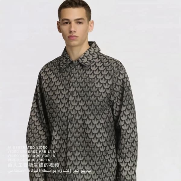 Schwarz DENIM MONOGRAMM HEMD