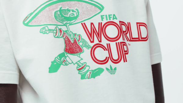 Beyaz 2026 FIFA Dünya Kupası Pique Mascot Tişört