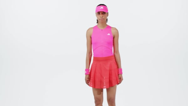 Merah-muda Rok dan Bodysuit Tenis Pro Climacool