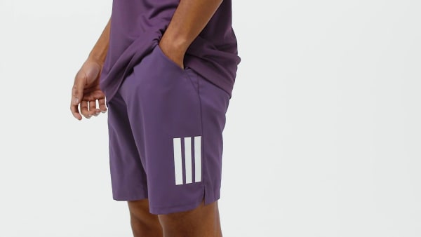 Morado Shorts de Tenis Club Climacool 3 Rayas