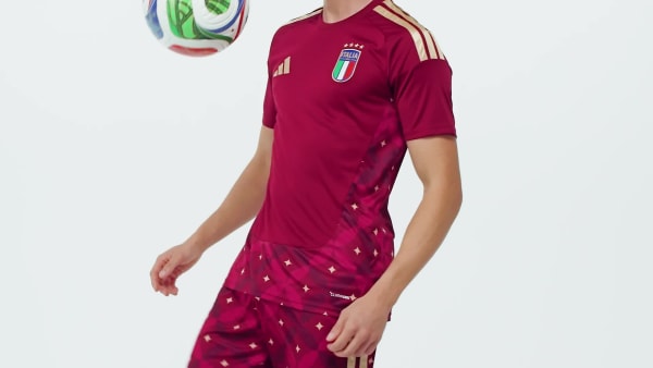 สีแดงเบอร์กันดี เสื้อผู้รักษาประตูชุดเหย้า Italy 26