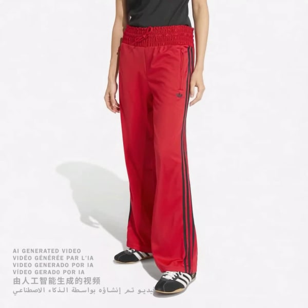 Red SMOCKED FIREBIRD Tracksuit Bottoms

