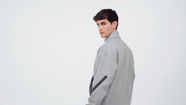 Grijs adidas Z.N.E. Sweatshirt met Korte Rits