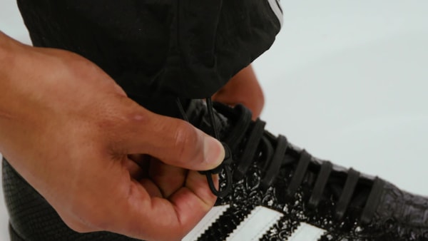 Black 프론트 스트라이프 우븐 카고 팬츠