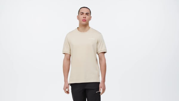 Beige Playera Terrex Xploric Logo Manga Corta