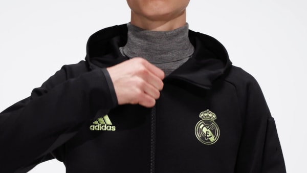 Schwarz Real Madrid Anthem Jacke L4137