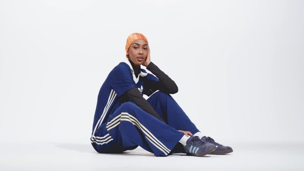 adidas Knit Collar Short Sleeve Dress - Blue | Free Shipping