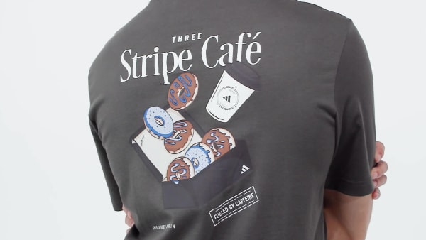 Grau COFFEE CAFE DONUT BOX GRAPHIC T-SHIRT